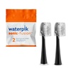 image:imageWaterpik Full Size SonicFusion Replacement Brush Heads 2 Count Black  Genuine Waterpik Brand With Covers SFFB2EB Replace Every 3 MonthsBlack