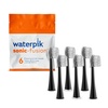 image:imageWaterpik Full Size SonicFusion Replacement Brush Heads 2 Count Black  Genuine Waterpik Brand With Covers SFFB2EB Replace Every 3 MonthsBlack