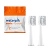 image:imageWaterpik Full Size SonicFusion Replacement Brush Heads 2 Count Black  Genuine Waterpik Brand With Covers SFFB2EB Replace Every 3 MonthsWhite