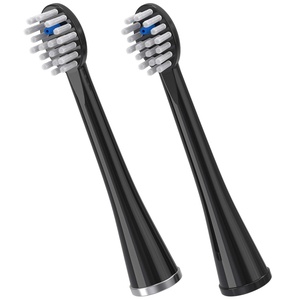 image:imageWaterpik Compact SonicFusion Replacement Brush Heads 2 Count Black  Genuine Waterpik Brand No Brush Head Covers SFRB2EB Replace Every 3 MonthsBlack