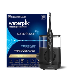 image:imageWaterpik SonicFusion Flossing Electric Toothbrush Water Flosser Black  2in1 Combo with 3 Modes for Daily Gum Health amp Cleaning Teeth Braces Implants ADA Accepted SF04 Packaging May VaryBlack