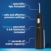 image:imageWaterpik Cordless Express Portable Water Flosser 3 AA Batteries White  2 Settings 2 Tips for Daily Gum Health amp Cleaning Teeth Travel Shower Use ADA Accepted WF02 Packaging May VaryBlack