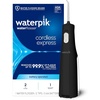 image:imageWaterpik Cordless Express Portable Water Flosser 3 AA Batteries White  2 Settings 2 Tips for Daily Gum Health amp Cleaning Teeth Travel Shower Use ADA Accepted WF02 Packaging May VaryBlack