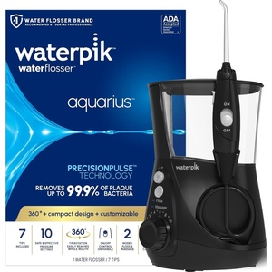 image:imageWaterpik Aquarius Countertop Water Flosser with 10 Settings 7 Tips Blue  For Daily Home Gum Health Dental Braces Implants Teeth Cleaning Multiple Users ADA Accepted WP663 Packaging May VaryBlack