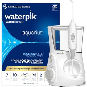image:imageWaterpik Aquarius Countertop Water Flosser with 10 Settings 7 Tips Blue  For Daily Home Gum Health Dental Braces Implants Teeth Cleaning Multiple Users ADA Accepted WP663 Packaging May VaryWhite