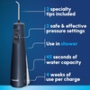 image:imageWaterpik Cordless Pulse 3100 Portable Water Flosser Rechargeable CyanBlue