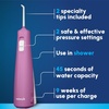 image:imageWaterpik Cordless Pulse 3100 Portable Water Flosser Rechargeable CyanMauve