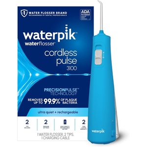 image:imageWaterpik Cordless Pulse 3100 Portable Water Flosser Rechargeable CyanCyan