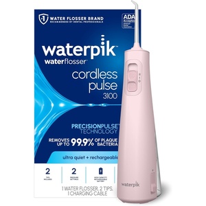 image:imageWaterpik Cordless Pulse 3100 Portable Water Flosser Rechargeable CyanPink